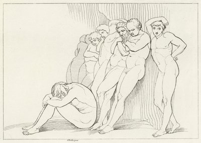 The Negligent, Purgatory, Canto 4 (gravyr) av John (after) Flaxman