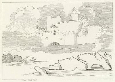The Pool of Envy, Inferno, Canto 8 (gravyr) av John (after) Flaxman