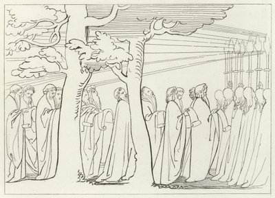 The Procession of Elders, skärselden, Canto 29 (gravyr) av John (after) Flaxman