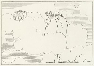 Rökens region, skärselden, Canto 16 (gravyr) av John (after) Flaxman