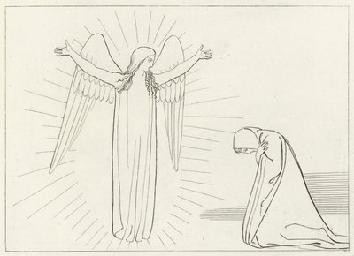 Hälsningen, skärselden, Canto 10 (gravyr) av John (after) Flaxman