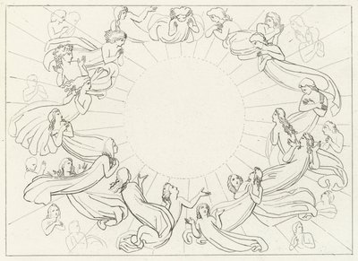The Sun, Paradise, Canto 12 (gravyr) av John (after) Flaxman