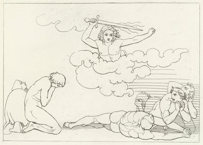 The Terrors of Guilt, Paradise, Canto 22 (gravyr) av John (after) Flaxman