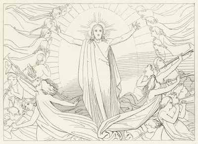 Kristi triumf, Paradiset, Canto 23 (gravyr) av John (after) Flaxman