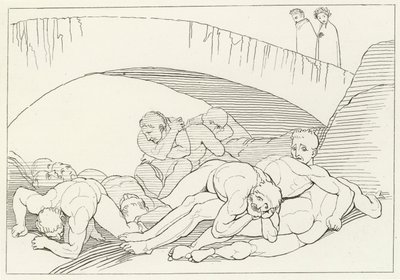 The Vale of Disease, Inferno, Canto 29 (gravyr) av John (after) Flaxman