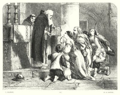 Lord Byrons barn Harold, Canto I, Strof 20 (gravyr) av John (after) Gilbert