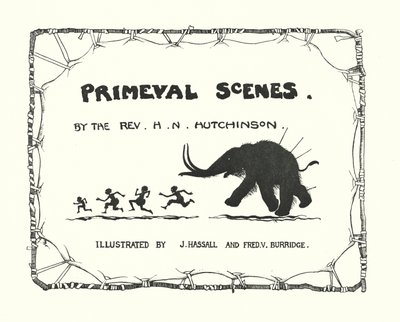 Titelsidesillustration för Primeval Scenes (litografi) av John (after) Hassall