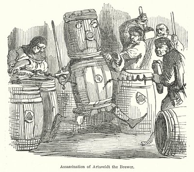 Mordet på Artaveldt bryggaren (gravyr) av John (after) Leech