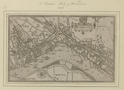 En plan för Westminster av John (after) Norden