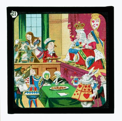 Alice i Underlandet, färgglada lyktor (lanternruta) av John (after) Tenniel