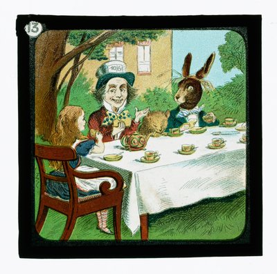 Alice i Underlandet, färgglada lyktor (lanternruta) av John (after) Tenniel