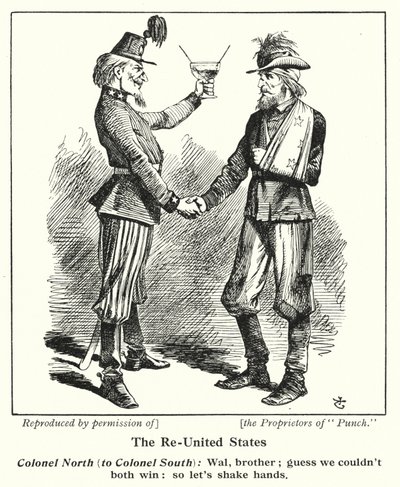Återförenta staterna (litho) av John (after) Tenniel