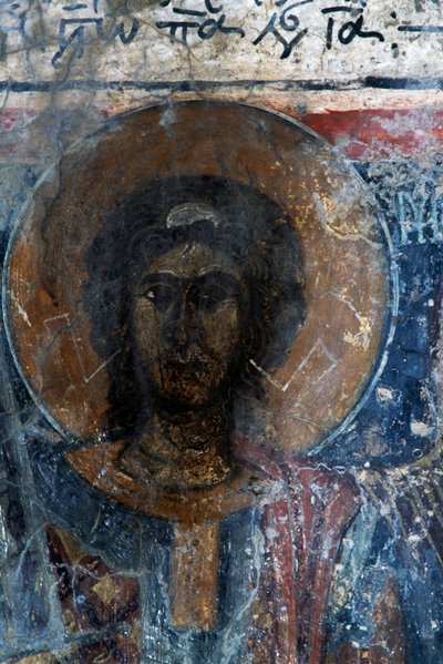 Kristus, färsk kör av Agia Paraskevi, Voutas, Kreta, Grekiska (foto) av Walter Charles Mills