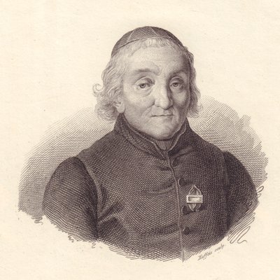 Porträtt av den italienske teologen Pietro Tamburini (1737-1827), kopparstick av Maffeis av Walter Charles Mills