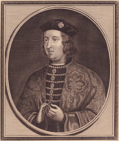 Porträtt av kung Edward IV av England (1442-1483), kopparstick av John Goldar (1729-1795) av Walter Charles Mills