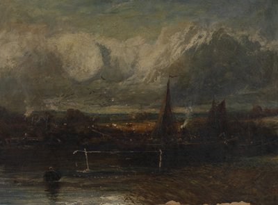 Havslandskap, förfalskning i stil med John Constable (1776-1837) (olja på duk) av John (manner of) Constable