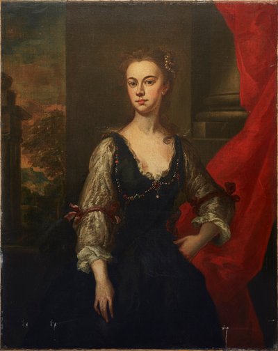 Porträtt Said To Be Elizabeth, Countess of Pembroke (1674-1739) (olja på duk) av John (studio of) Vanderbank