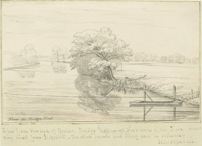 Burton-upon-Trent - Trent River: penna och bläck ritning, nd [1799-1854] (ritning) av John Allport