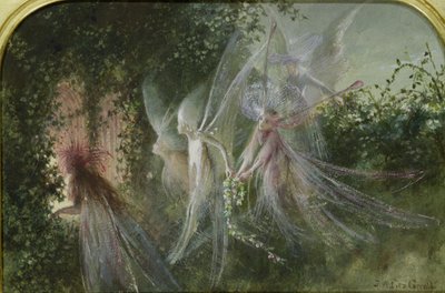 Fairies at a Window, ca 1864 (wc och gouache) av John Anster Fitzgerald