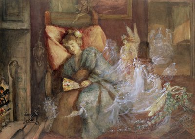 The Dream (wc, gouache på papper) av John Anster Fitzgerald