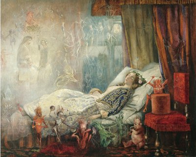 Drömmen efter maskeradbalen av John Anster Fitzgerald