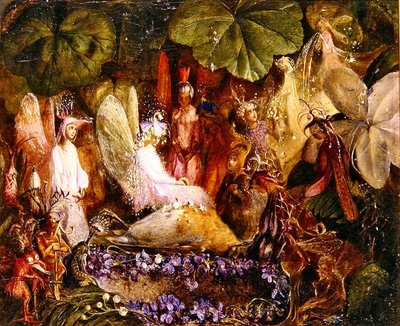 Vem dödade Cock Robin? (olja på duk) av John Anster Fitzgerald