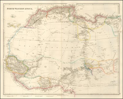 1842 års karta över nordvästra Afrika av John Arrowsmith av John Arrowsmith