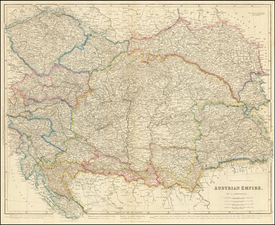 1858 års karta över det österrikiska riket av John Arrowsmith av John Arrowsmith