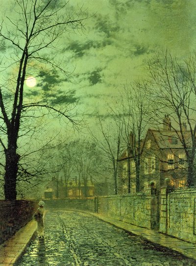 En månbelyst väg av John Atkinson Grimshaw