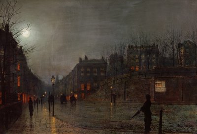 Går hem i skymningen, 1882 av John Atkinson Grimshaw