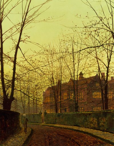 Golden Autumn (olja på duk) av John Atkinson Grimshaw