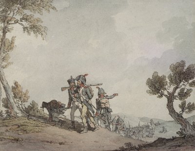 Franska soldater på mars av John Augustus Atkinson