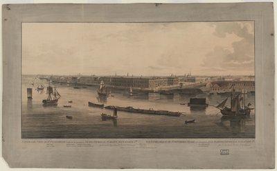 Panoramautsikt över Sankt Petersburg, mellan 1805 och 1807 av John Augustus Atkinson