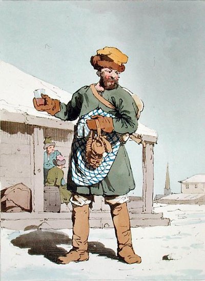 Zbitenshik, etsad av konstnären, publicerad 1804 (färg litho) av John Augustus Atkinson