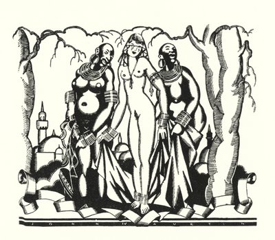 Illustration för Don Juan av Lord Byron (litho) av John Austen