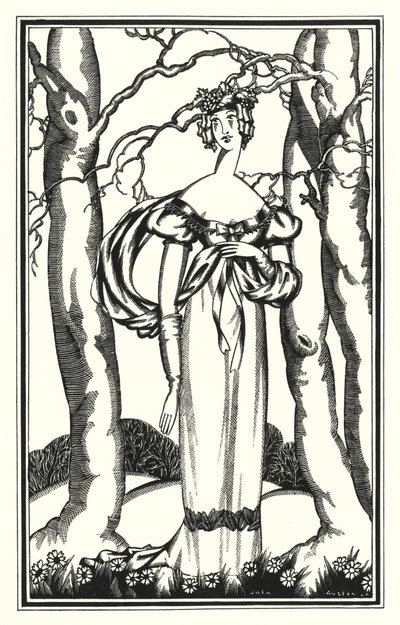Illustration för Don Juan av Lord Byron: Lady Adeline, My Dian of the Efesians (litho) av John Austen