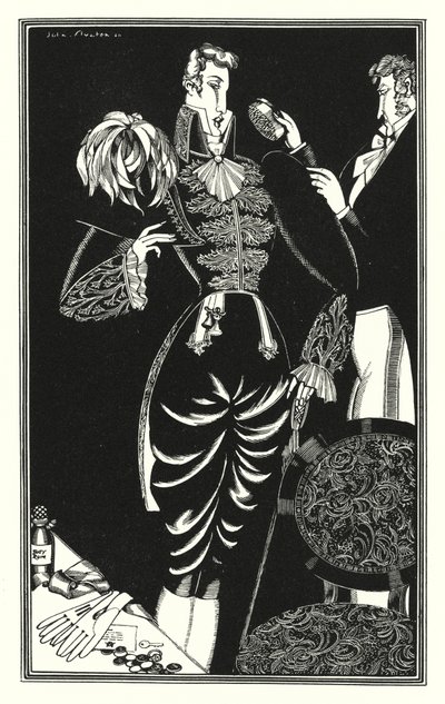 Illustration för Don Juan av Lord Byron: Tillverkad av ungdom, berömmelse och en arméskräddare (litho) av John Austen