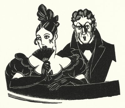 Illustration för Madame Bovary av Gustave Flaubert (litho) av John Austen