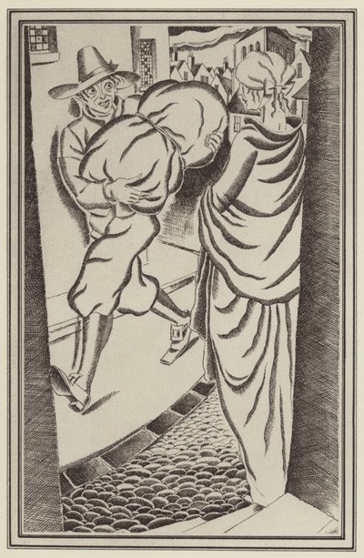 Illustration för Moll Flanders av Daniel Defoe (litho) av John Austen