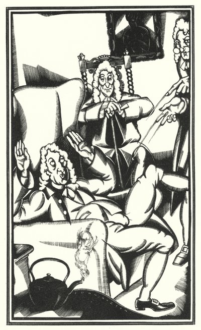 Illustration för Tristram Shandy av Laurence Sterne (litho) av John Austen