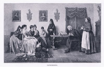 Catechising, från The Magazine of Art 1893, Cassell and Company av John Bagnold Burgess