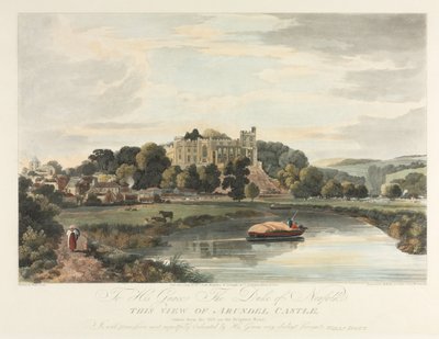 Denna utsikt över Arundel Castle, 1819. av John Baily