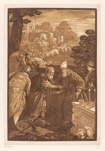 Abraham och Melkisedek Konstverk av venetianska mästare (serietitel) Opera selectiora (serietitel) av John Baptist Jackson