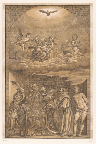 Maria i molnen och sex helgon Konstverk av venetianska mästare (serietitel) Opera selectiora (serietitel) av John Baptist Jackson