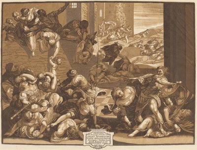 Massaker av de oskyldiga av John Baptist Jackson, after Jacopo Tintoretto
