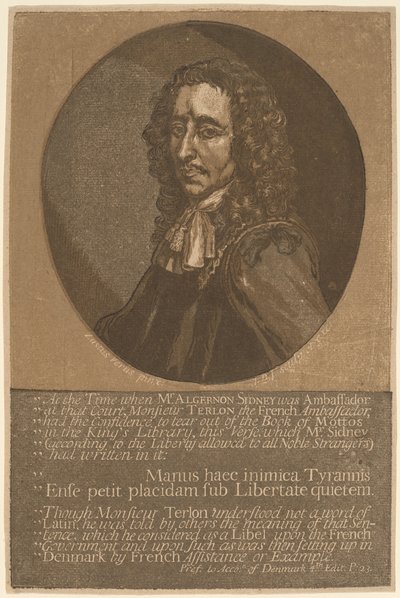 Algernon Sidney av John Baptist Jackson, after Justus van Verus