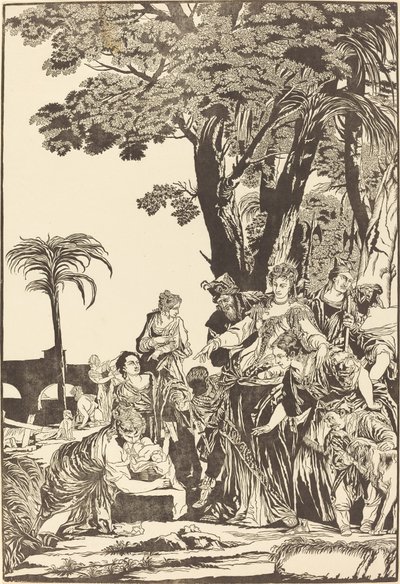Fyndet av Moses av John Baptist Jackson after Veronese