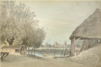 Ferry Hinksey, nära Oxford, 15 juni 1789 av John Baptist Malchair