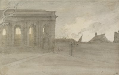 Pembroke College. Oxon., 9 november 1786 av John Baptist Malchair
