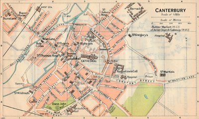 Canterbury, 1900-talet av John Bartholomew
